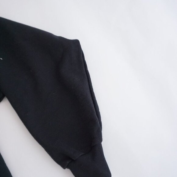 Vintage '90S Hanes Pro Print Heavyweight Cotton Blank Black Crewneck Sweater L - Picture 4 of 8